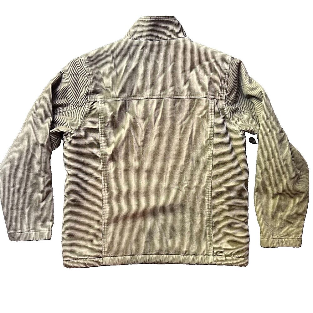 Woolrich Corduroy Sherpa Lined Full Zip Ranch Jacket Dark Wheat Men's Small - Picture 6 of 8